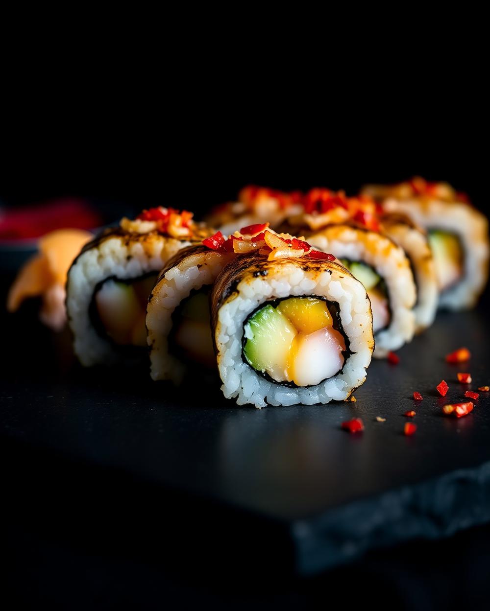 Chicago Fire sushi roll at Sushi Susie