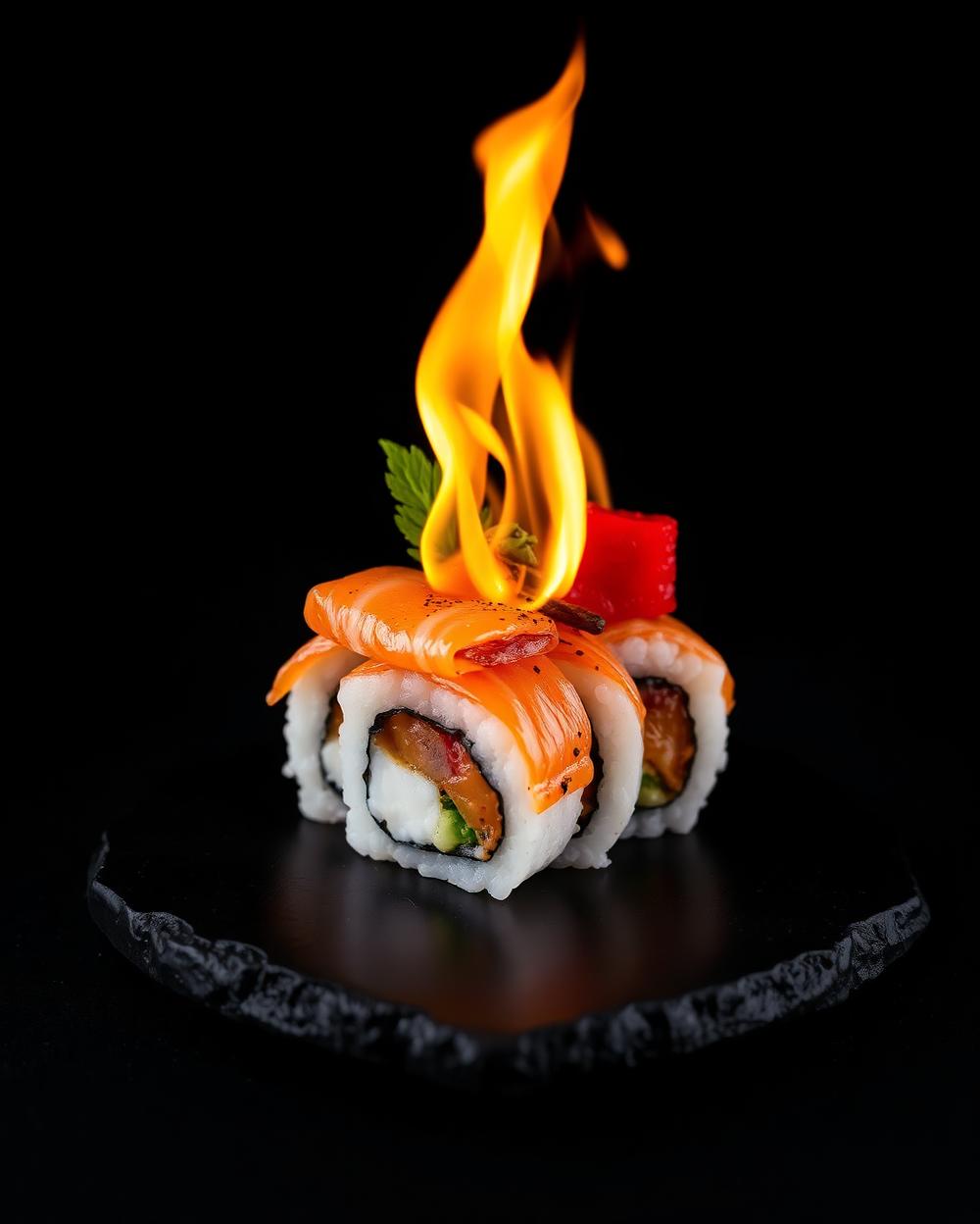 Fire Phoenix sushi roll at Sushi Susie